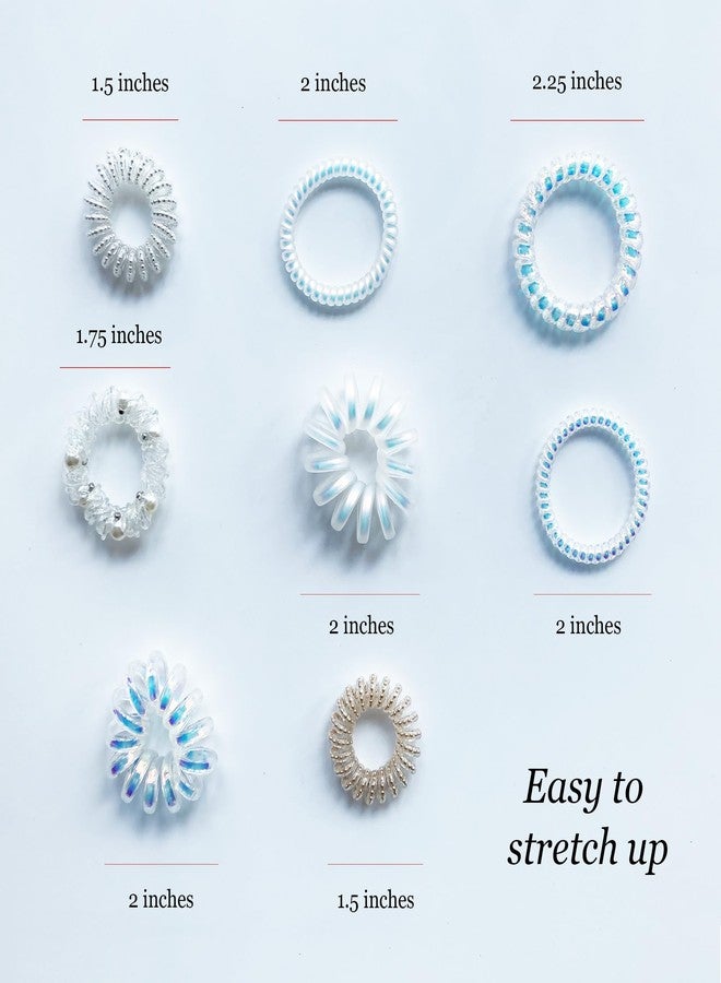 إيفر جوي ربطات شعر مرنة مقاومة للماء من إيفرجوي، بألوان ثلاثية الأبعاد، مناسبة للشعر الكثيف والخفيف، 8 قطع، بأحجام وأنماط مختلفة. - Image 3