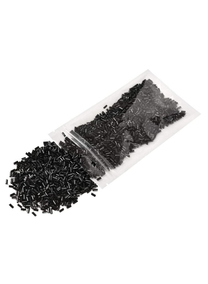 إستيل حبيبات حبيبات صمغ الكيراتين الإيطالية فيوجن 50 جرام لتطويل الشعر بأطراف الأظافر باللون الأسود - Image 4