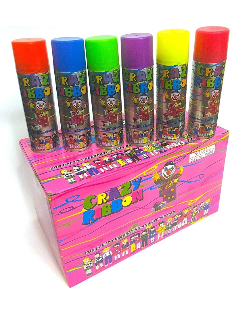 بامير عبوة من 6 بخاخات حفلات للأطفال بخيوط ملونة للاحتفالات، بخاخ وزينة حفلات بشرائط زخرفية، بخاخ شرائط زخرفية، اليوم الوطني لدولة الإمارات العربية المتحدة | بخاخ حفلات | تركيبة واقعية وآمنة - Image 4