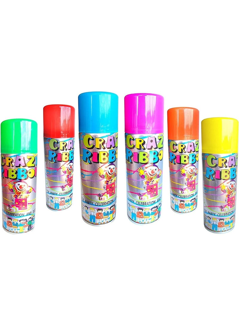 بامير عبوة من 6 بخاخات حفلات للأطفال بخيوط ملونة للاحتفالات، بخاخ وزينة حفلات بشرائط زخرفية، بخاخ شرائط زخرفية، اليوم الوطني لدولة الإمارات العربية المتحدة | بخاخ حفلات | تركيبة واقعية وآمنة - Image 3