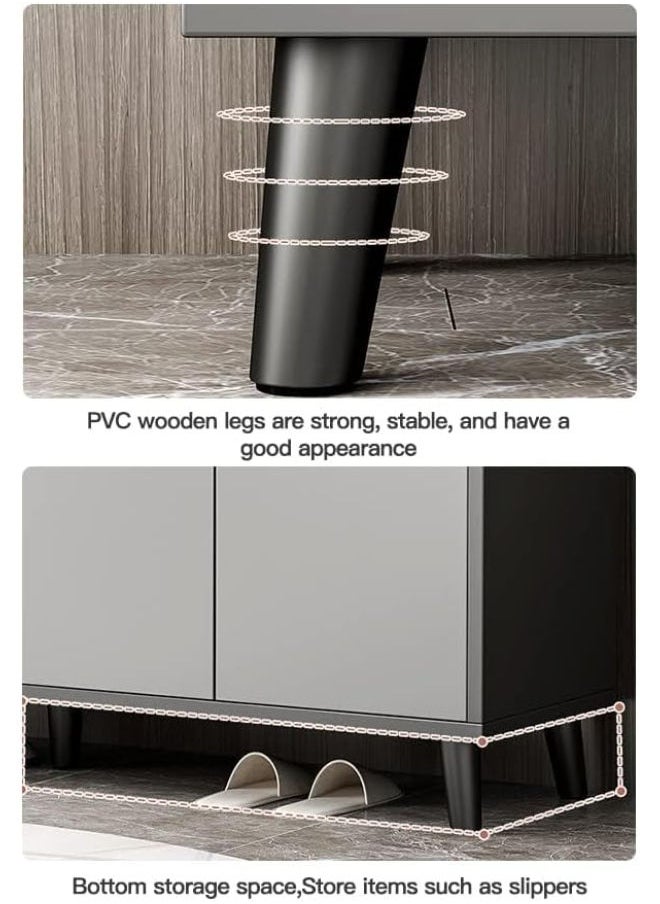 Generic Sharpdo Shoe Cabinet, Modern Storage Shoe Rack, Simple Storage Cabinet with 4 doors, 1 drawer and 9 Tier, for Living room, Entryway, Hallway, Foyer 119 * 30 * x 84 * cm  - Image 4