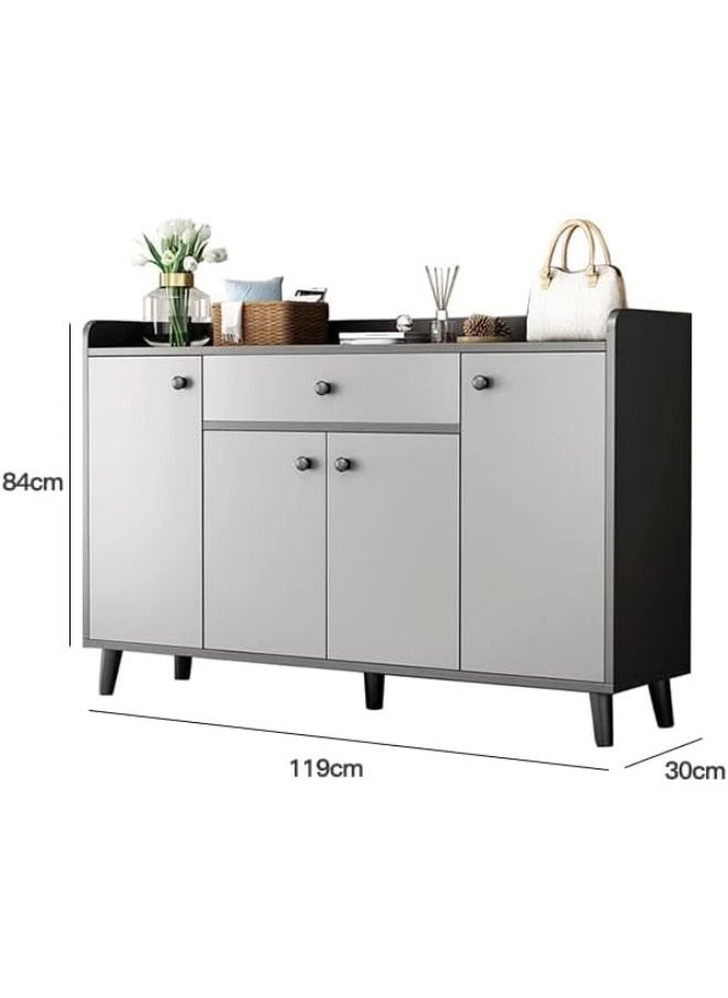 Generic Sharpdo Shoe Cabinet, Modern Storage Shoe Rack, Simple Storage Cabinet with 4 doors, 1 drawer and 9 Tier, for Living room, Entryway, Hallway, Foyer 119 * 30 * x 84 * cm  - Image 2