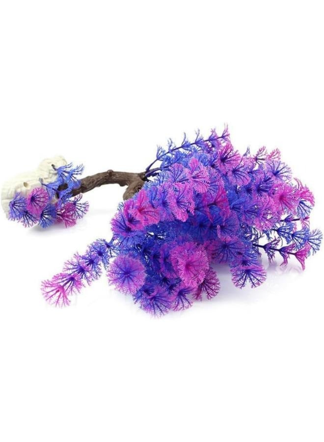 نباتات اصطناعية لأحواض السمك، زينة لحوض السمك، شجرة أرجوانية - Image 2