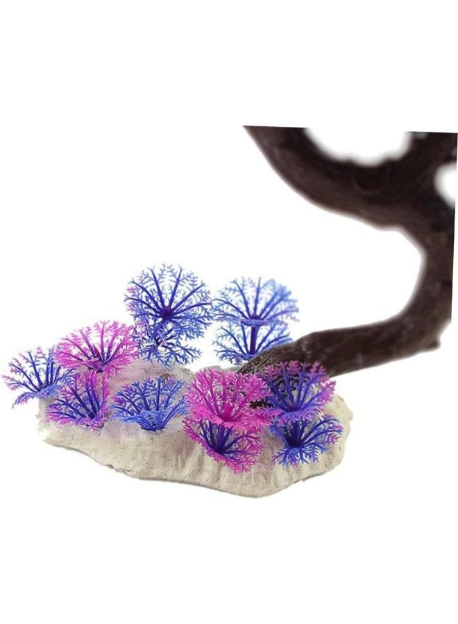 نباتات اصطناعية لأحواض السمك، زينة لحوض السمك، شجرة أرجوانية - Image 3