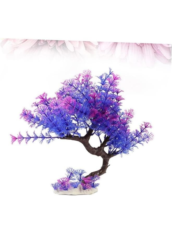 نباتات اصطناعية لأحواض السمك، زينة لحوض السمك، شجرة أرجوانية - Image 4