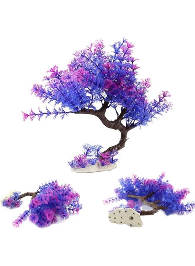 نباتات اصطناعية لأحواض السمك، زينة لحوض السمك، شجرة أرجوانية - Image 5