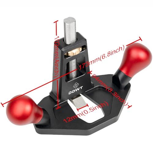 DDWT Router Plane Handheld Woodworking Tool Quick Adjust Depth with Depth Stop for Tuning Joinery Cutting Dados Grooves Mortise - Image 3