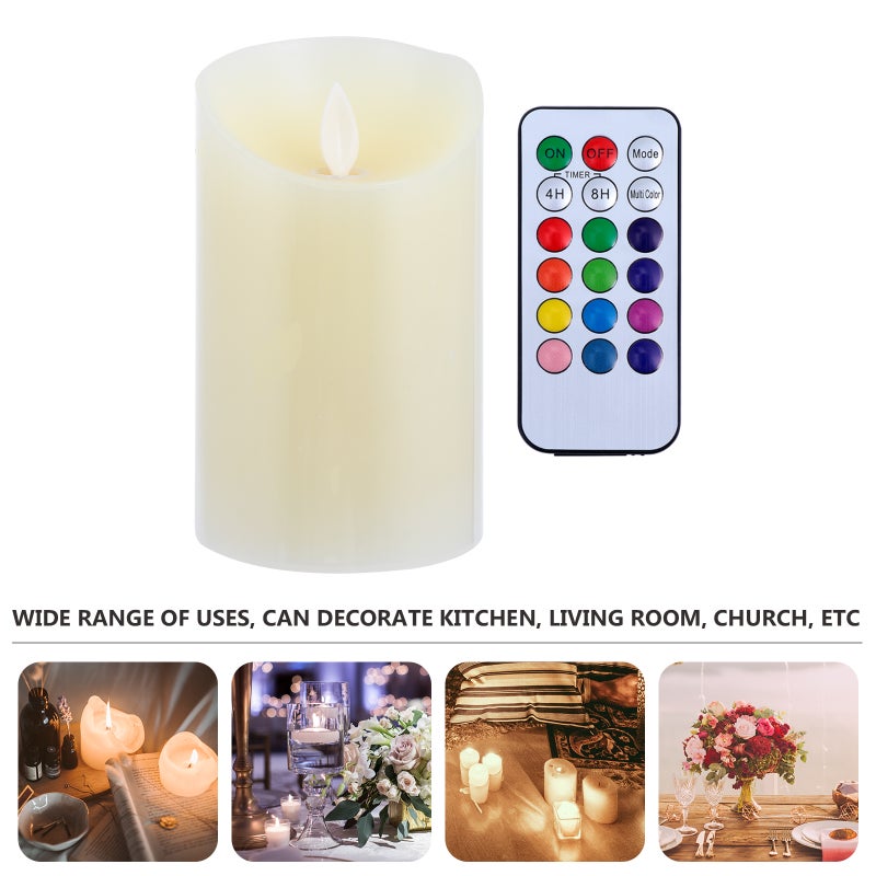 2pcs Candle Lamps Flameless Candles Battery Operated Candles with - Image 1