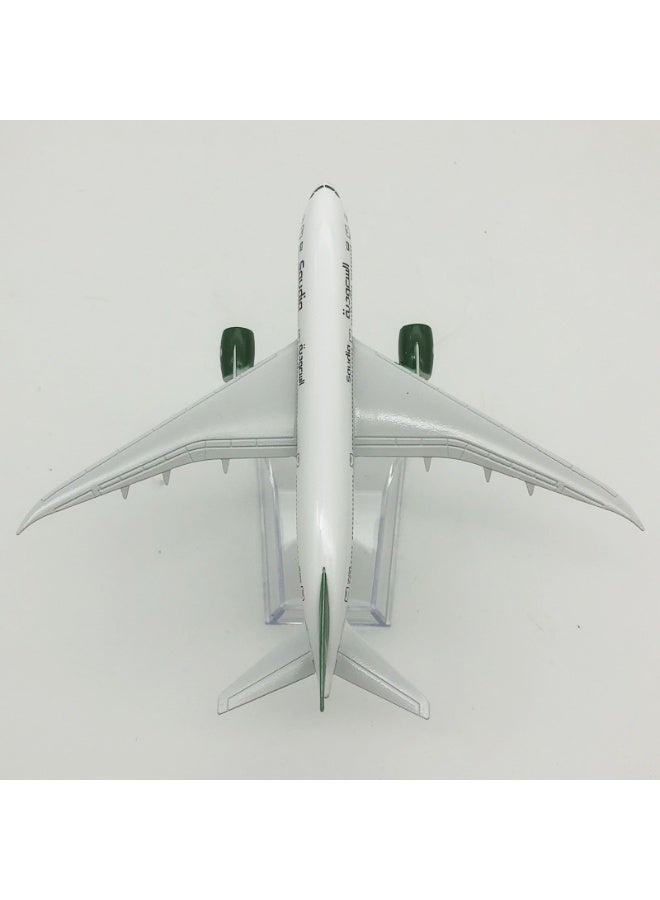 16cm Saudi Arabia Airlines B787 Metal Aircraft Model Boeing 787 Simulation Aviation Alloy Airplane Collectible Display for Aviation Enthusiasts Home Decor - Image 4