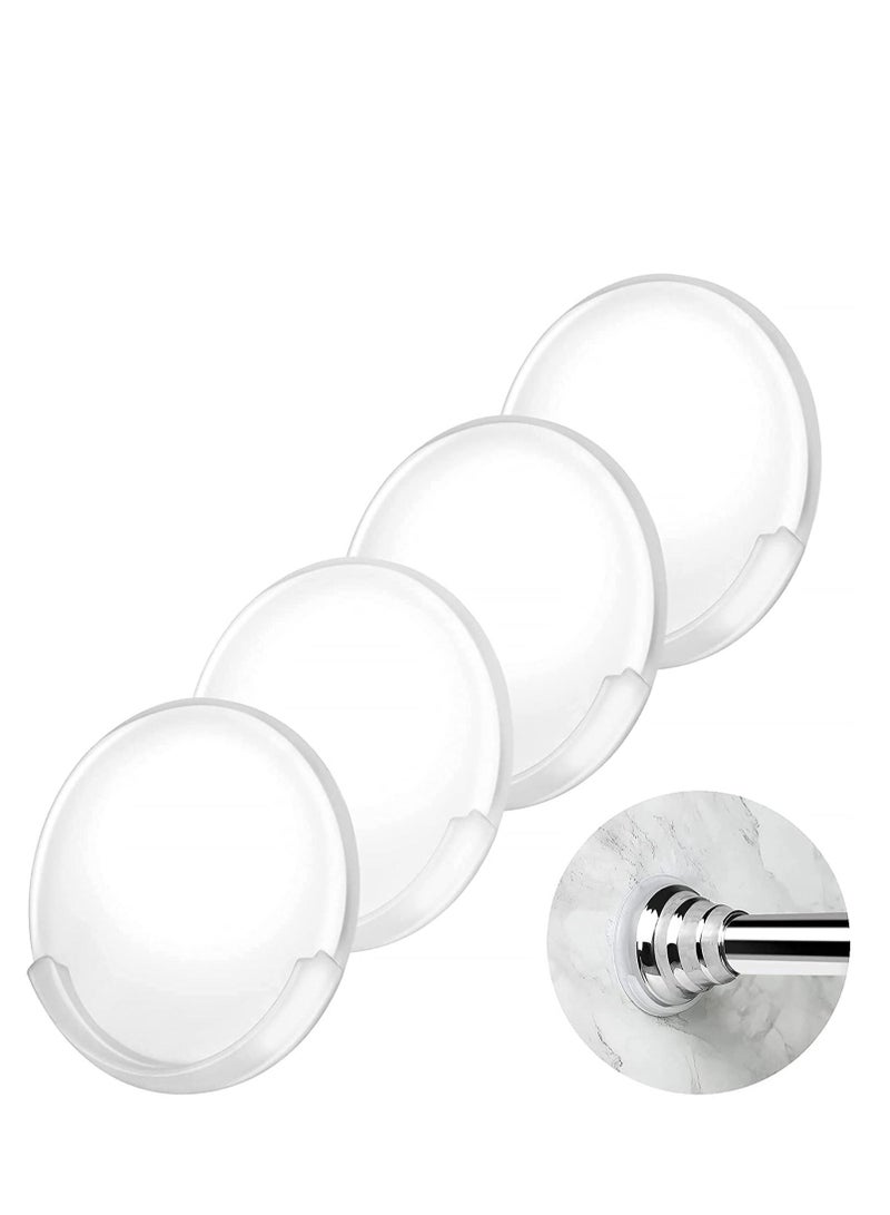 Adhesive Shower Curtain Rod Holder,No Slippage Wall Mount Retainer of Shower Rod for bathroom,Heavy Duty Tension Rod brackets No Drilling - Image 1
