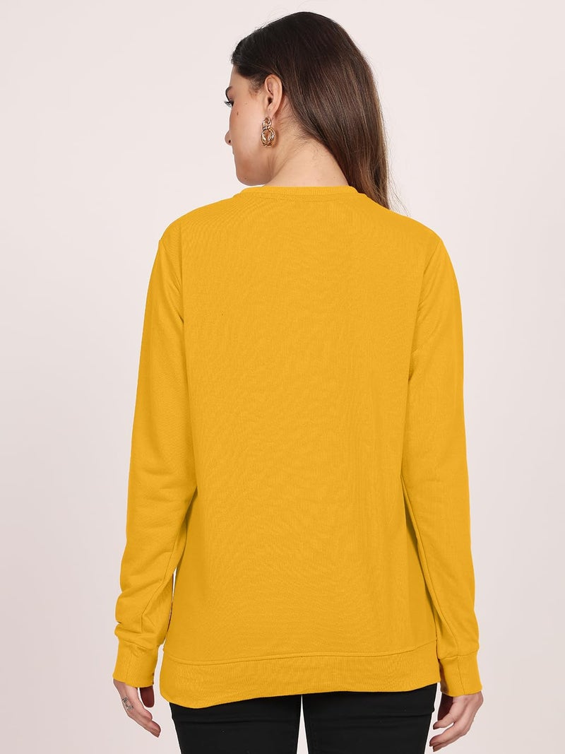 LEOTUDE Women's Loose Fit LoopKnit Sweatshirt for Women(W11_SWEATSHRTS_AI_P_YLW-NYC_L) - Image 4
