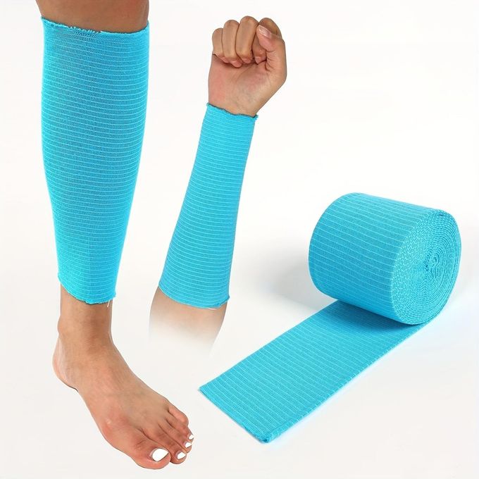 HOMHPLFE Roll Compression Bandage Elastic Tubular Bandage Tubular Tube Stretchable Tube Fixation Roll for Tissue Support, Blue (7.5cmÃƒâ€”5m/2.95inÃƒâ€”5.47yds) - Image 1
