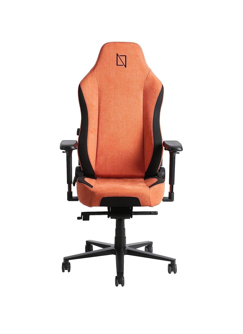 NAVODESK - APEX Chair Premium Ergonomic Soft Fabric Gaming Chair with Memory Foam Pillows Magnetic Headrest and Integrated Lumbar Support By Navodesk Coral Red - Image 1