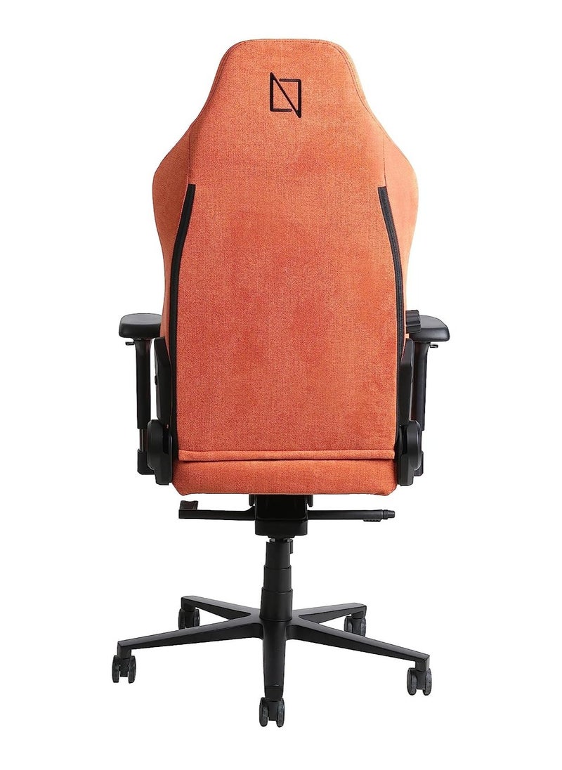 NAVODESK - APEX Chair Premium Ergonomic Soft Fabric Gaming Chair with Memory Foam Pillows Magnetic Headrest and Integrated Lumbar Support By Navodesk Coral Red - Image 1