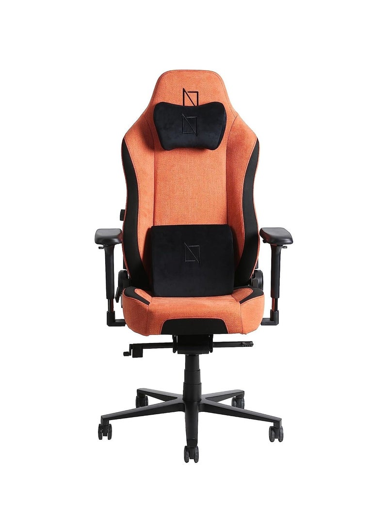 NAVODESK - APEX Chair Premium Ergonomic Soft Fabric Gaming Chair with Memory Foam Pillows Magnetic Headrest and Integrated Lumbar Support By Navodesk Coral Red - Image 1