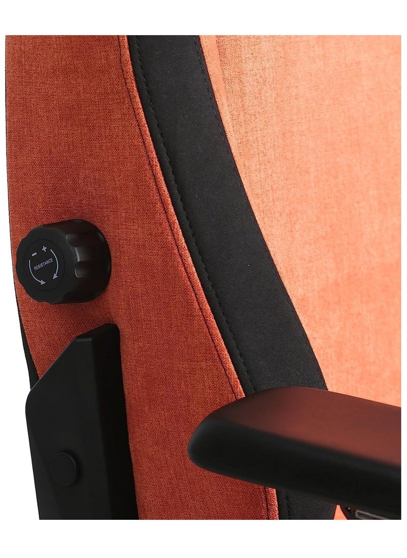 NAVODESK - APEX Chair Premium Ergonomic Soft Fabric Gaming Chair with Memory Foam Pillows Magnetic Headrest and Integrated Lumbar Support By Navodesk Coral Red - Image 1