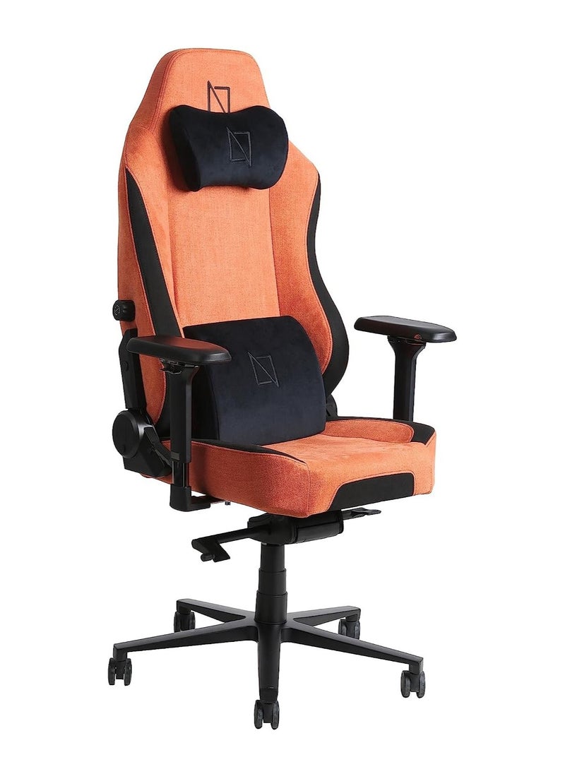 NAVODESK - APEX Chair Premium Ergonomic Soft Fabric Gaming Chair with Memory Foam Pillows Magnetic Headrest and Integrated Lumbar Support By Navodesk Coral Red - Image 1