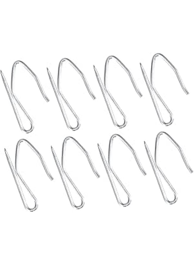 100 Pcs Heavy Duty Curved Metal Hooks For Window Door And Shower Curtains Rust Resistant Easy Install - Image 1
