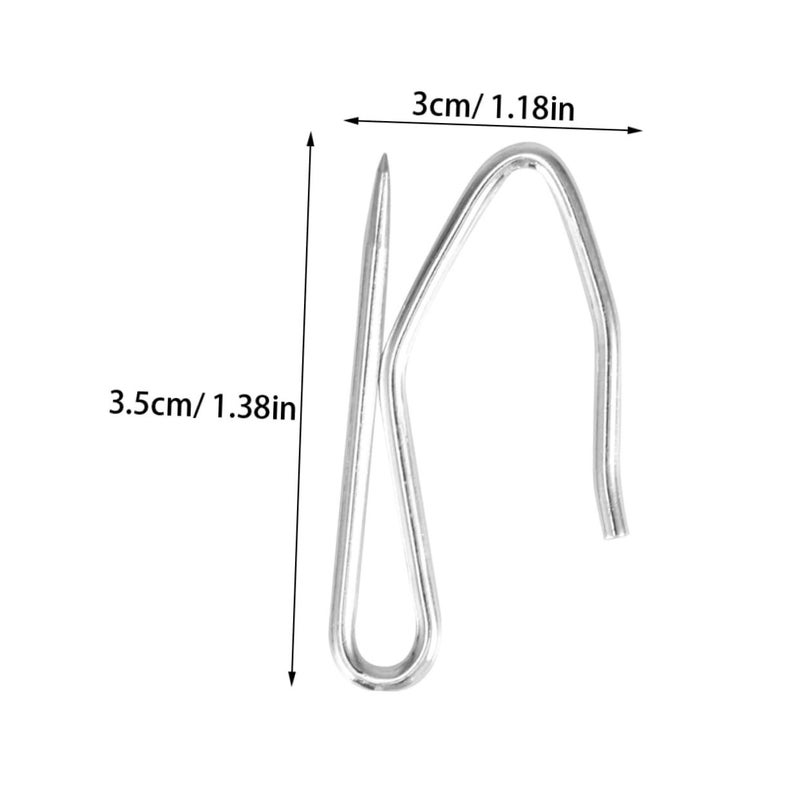 100 Pcs Heavy Duty Curved Metal Hooks For Window Door And Shower Curtains Rust Resistant Easy Install - Image 3