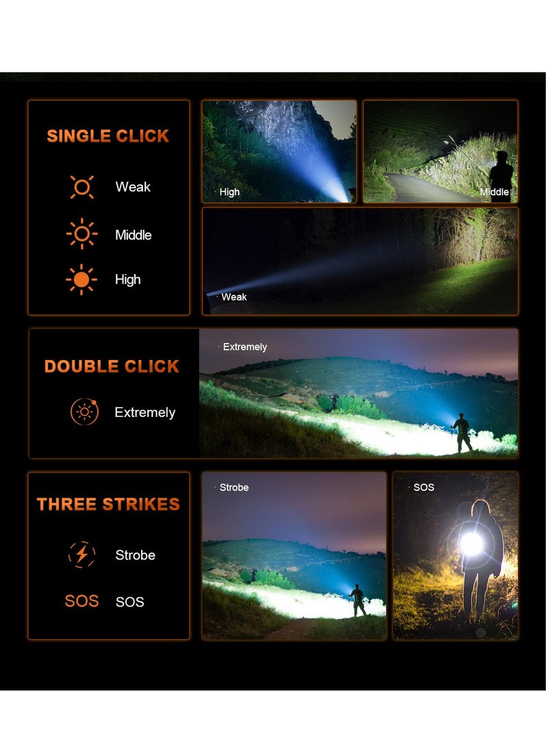 Compact Magnetic Rechargeable LED Flashlight Black - Image 4