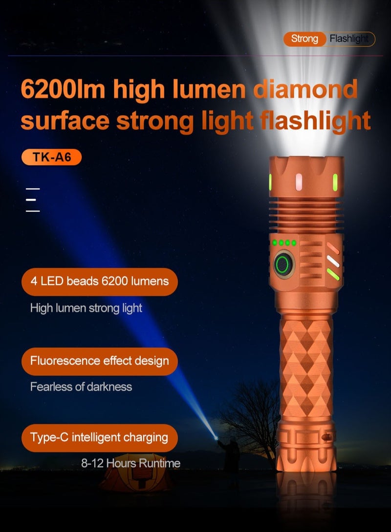 Compact Magnetic Rechargeable LED Flashlight Black - Image 2