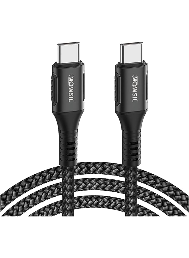 MOWSIL 100W Type C PD Fast Charging Cable, 2 Meters Length, Black - Image 1