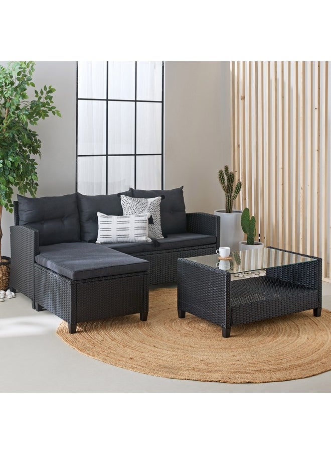Home Box - Enzo 3-Piece Outdoor Corner and Coffee Table Set with Cushions 67 x 76 x 176 cm - Image 1