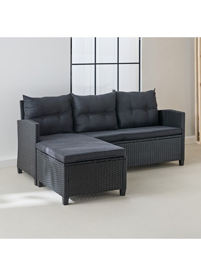 Home Box - Enzo 3-Piece Outdoor Corner and Coffee Table Set with Cushions 67 x 76 x 176 cm - Image 1