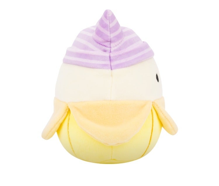 Squishmallows Little Plush Junie Yellow Banana Plush Toy with Purple Striped Cat Beanie â€“ 13 cm Soft Collectible Stuffed Animal - Image 3