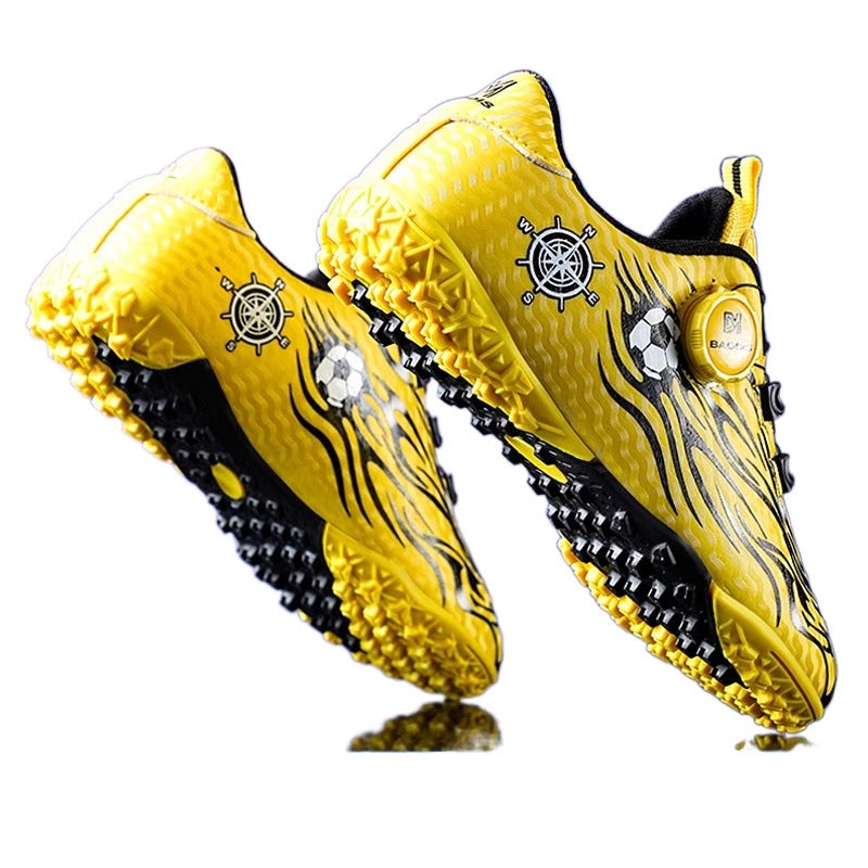 Children'S Football Shoes Boys Spring Primary School Students Broken Spike Shoes 8 Years Old 9 Boys Rotating Button Training Shoes - Image 5