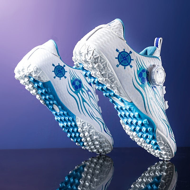 Children'S Football Shoes Boys Spring Primary School Students Broken Spike Shoes 8 Years Old 9 Boys Rotating Button Training Shoes - Image 4
