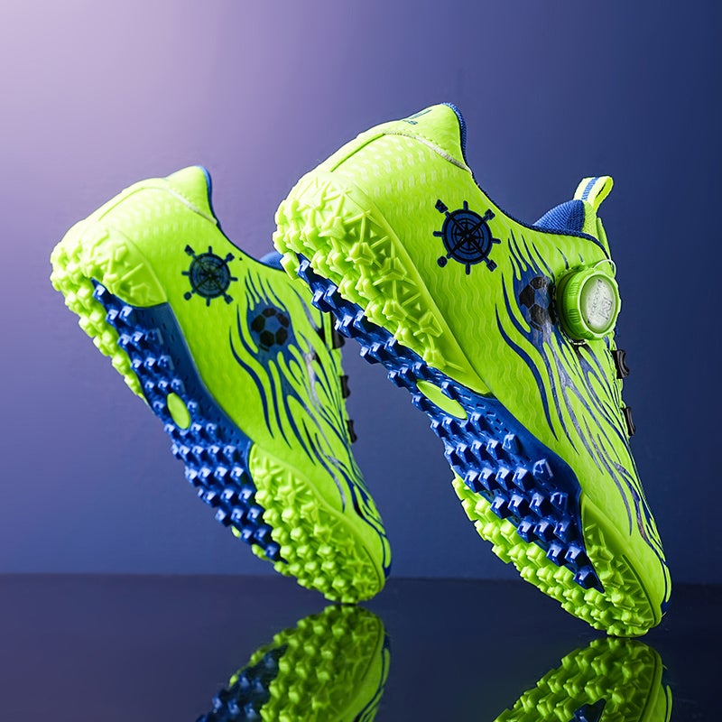 Children'S Football Shoes Boys Spring Primary School Students Broken Spike Shoes 8 Years Old 9 Boys Rotating Button Training Shoes - Image 2