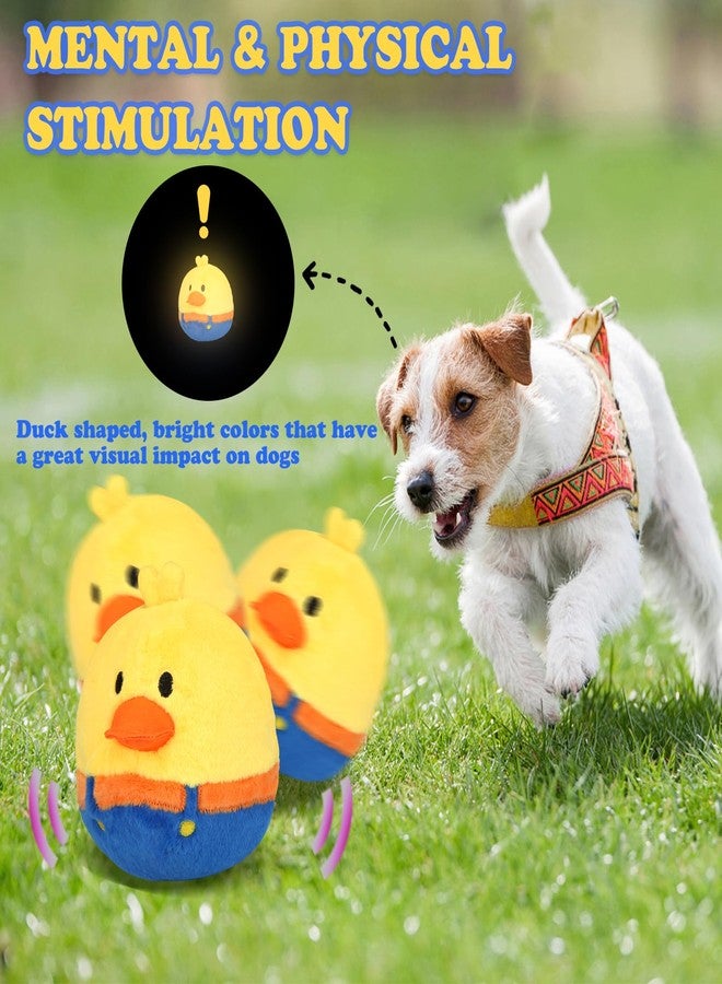 YONLIT Rechargeable Interactive Moving Dog Toys, Automatic Crazy Jumping Duck for Boredom, Attractive Squeaky Plush Duck Covers A Talking Bouncing Ball with Recording Playback, Puppy Toys to Keep Them Busy - Image 3