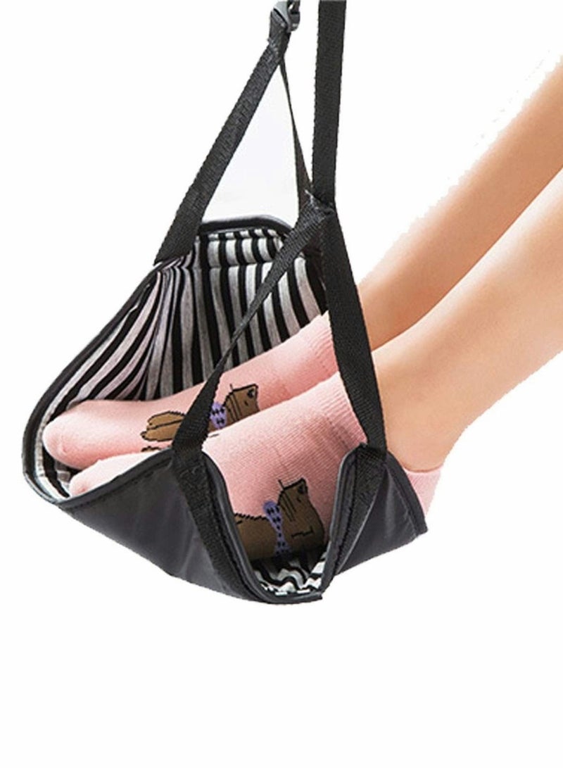 Airplane Footrest Travel Accessories Foot Rest Leg Helps to Prevent Swelling and Soreness with Height Adjustable Strap Provides Comfort for Shorter Legs - Image 1