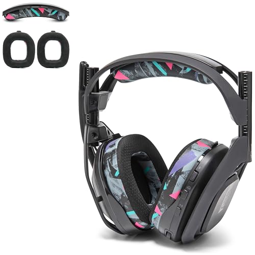 WC Mod Kit A50 - Cooling Gel Earpads + Headband Replacement for Astro A50 Gen 4, Gen 5 & A50X by Wicked Cushions | Enhanced Comfort, Cooling & Durability | 90's Black - Image 1