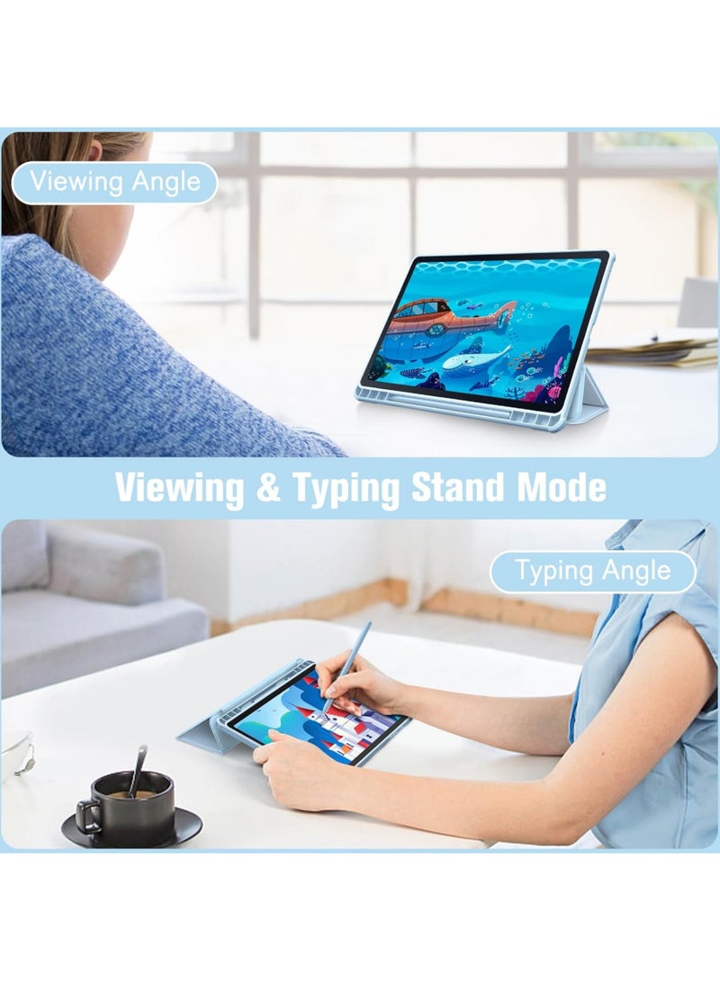 Rock Pow - Hybrid Slim Case for Samsung Galaxy Tab S6 Lite 10.4 Inch 2024/2022/2020 with S Pen Holder Shockproof Cover with Clear Transparent Back Shell - Image 1