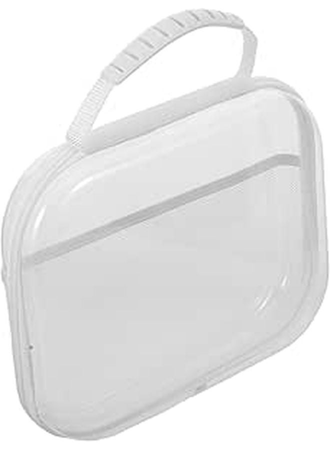 White Hard Shell Travel Makeup Bag Cosmetic Organizer Storage Box Set 25x20x5cm - Image 1