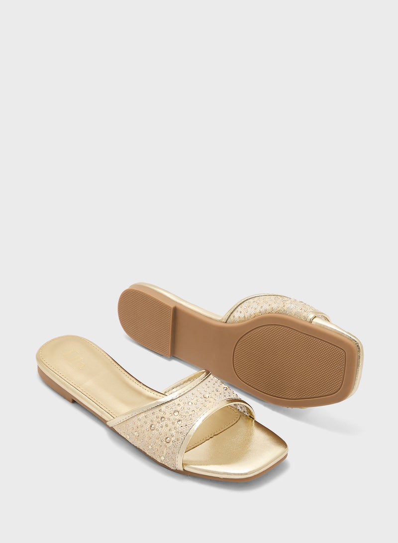 ELLA Mesh Metaillic Sandal - Image 3