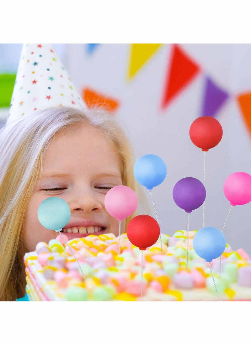 Excefore Colorful balloon cake toppers: these lovely cake decors come with various colors, vibrant and colorful balloon cake toppers can make your cake look cute and delicate, adding more joyful atmosphere - Image 5