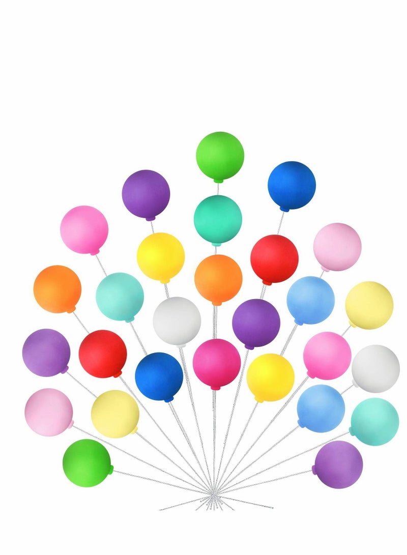 Excefore Colorful balloon cake toppers: these lovely cake decors come with various colors, vibrant and colorful balloon cake toppers can make your cake look cute and delicate, adding more joyful atmosphere - Image 1