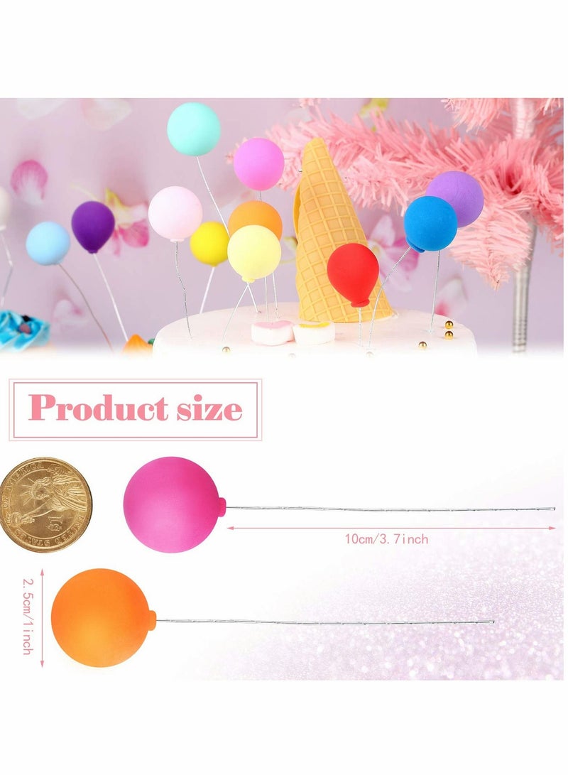 Excefore Colorful balloon cake toppers: these lovely cake decors come with various colors, vibrant and colorful balloon cake toppers can make your cake look cute and delicate, adding more joyful atmosphere - Image 2