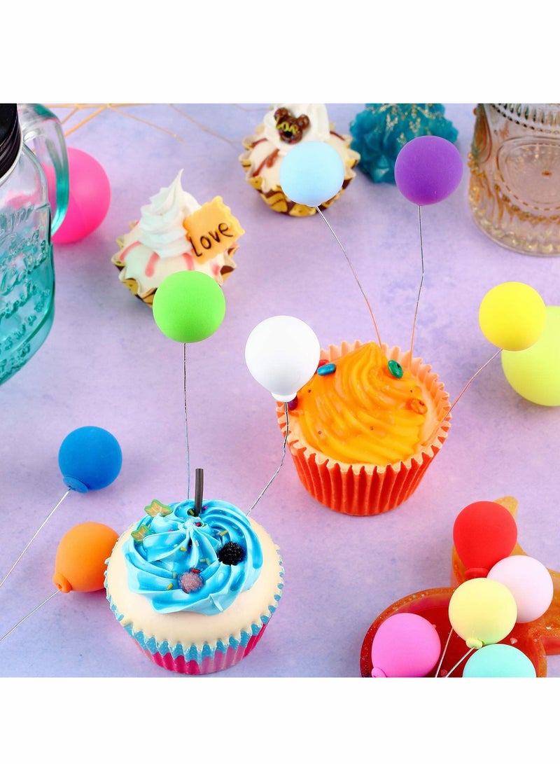 Excefore Colorful balloon cake toppers: these lovely cake decors come with various colors, vibrant and colorful balloon cake toppers can make your cake look cute and delicate, adding more joyful atmosphere - Image 4