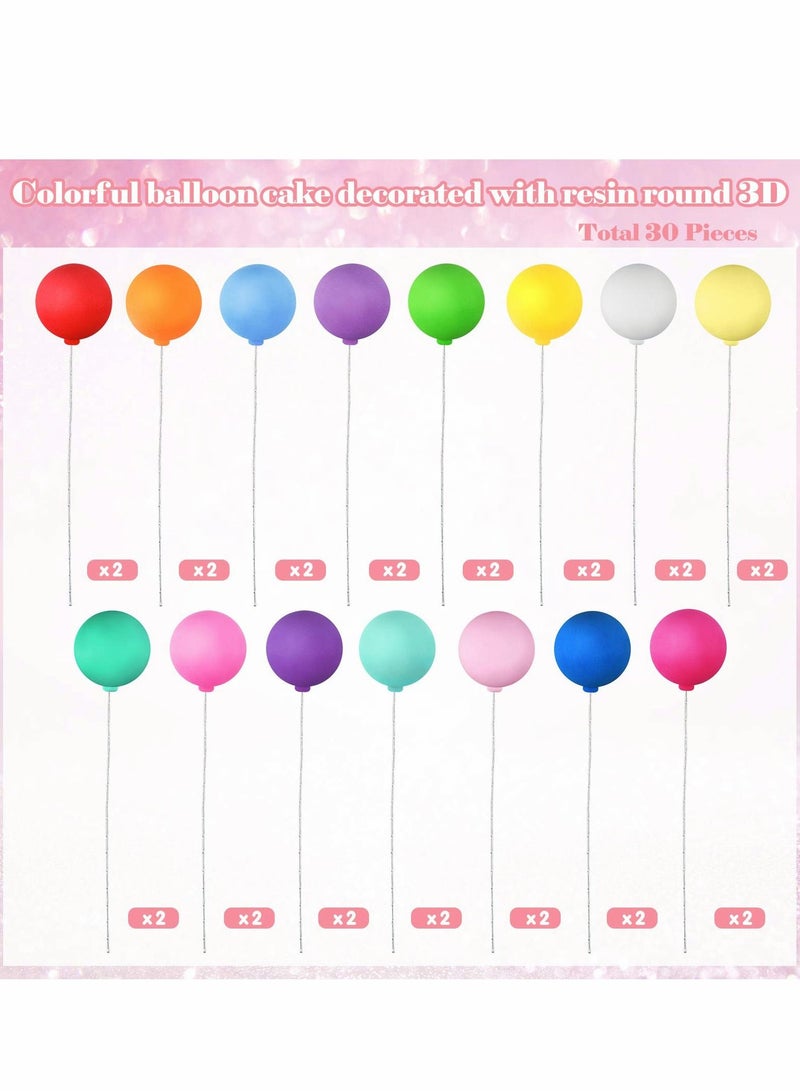 Excefore Colorful balloon cake toppers: these lovely cake decors come with various colors, vibrant and colorful balloon cake toppers can make your cake look cute and delicate, adding more joyful atmosphere - Image 3