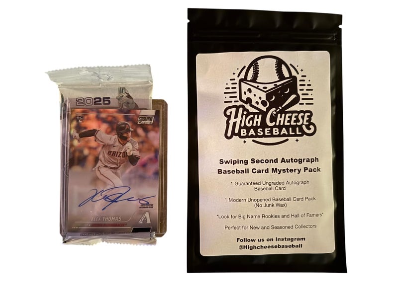 High Cheese Baseball Swiping Second Autograph Baseball Card Mystery Pack 1 Autograph Card 1 Modern Pack - Image 2