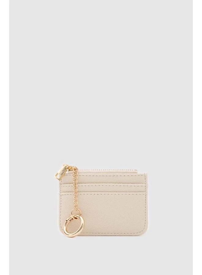 Nook Zipper Charm Cardholder Cream