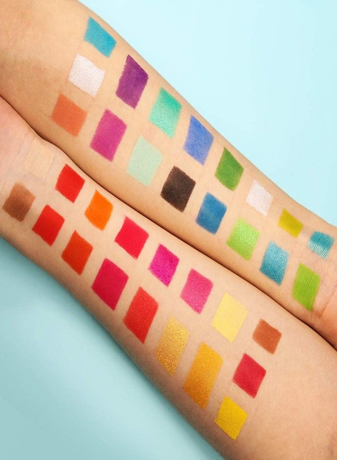 docolor Eyeshadow Palette Shimmer Matte Highly Pigmented Eye Shadow Natural Warm Glitter Long Lasting Waterproof, Professional Contour & Highlight Powder Tropical Makeup Palette (34 Color) - Image 5