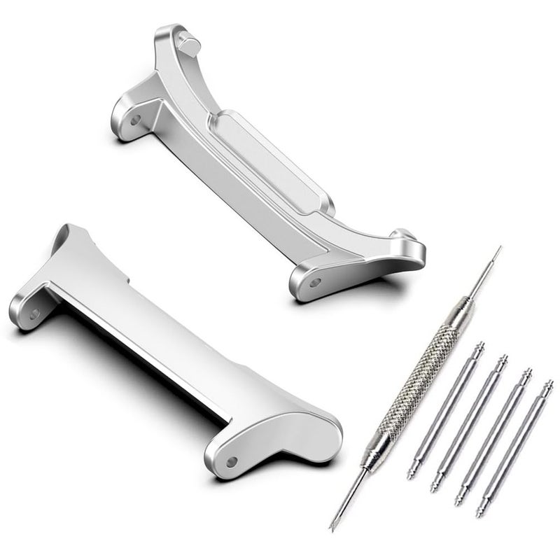 Sankel Connectors Compatible for Samsung Galaxy Watch Ultra Bands Adapter, Stainless Steel No Gap Band Connector Adapter Replacement for Galaxy Watch Ultra 47mm (Silver) - Image 2