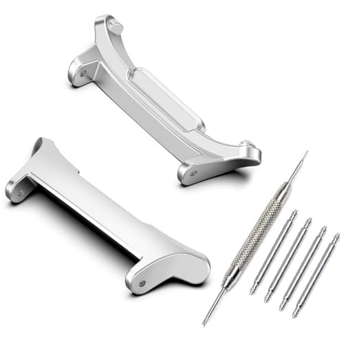 Sankel Connectors Compatible for Samsung Galaxy Watch Ultra Bands Adapter, Stainless Steel No Gap Band Connector Adapter Replacement for Galaxy Watch Ultra 47mm (Silver) - Image 1