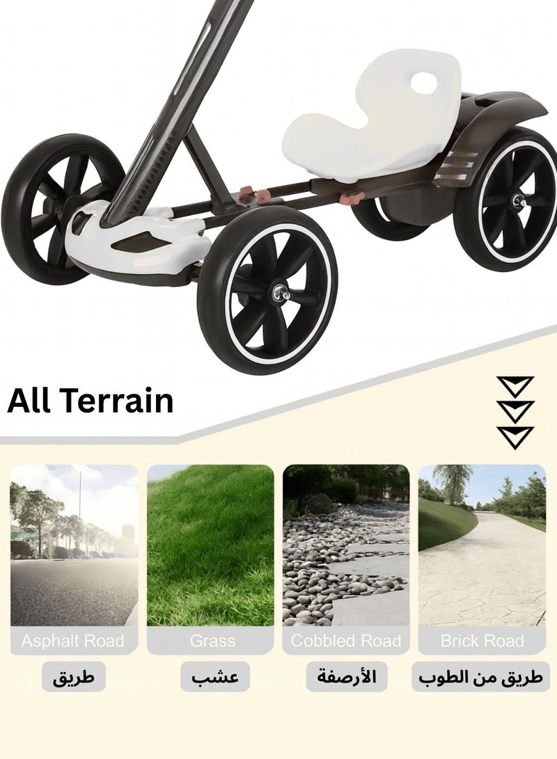 Zaprus Foldable Electric Ride-On Car with Remote Control – 4-Wheel Kids Ride-On Toy | Safe & Sturdy Structure, Front Anti-Collision, Easy Steering, One-Motor, Dual-Battery | Supports Up to 50kg – Ages 1+ - Image 5