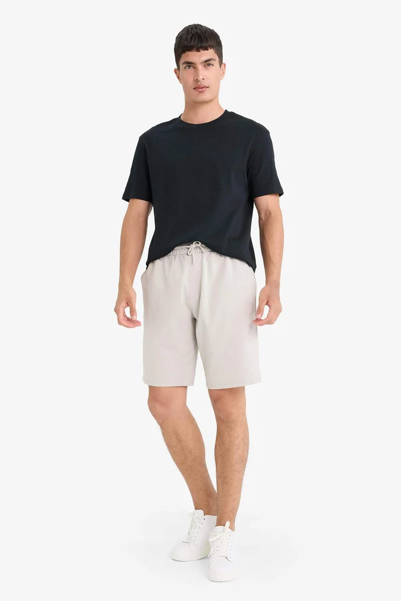 ديفاكتو Slim Fit Thin Sweatshirt Fabric Shorts